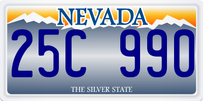 NV license plate 25C990