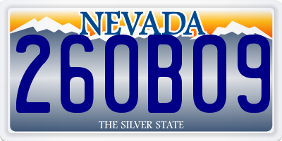 NV license plate 260B09