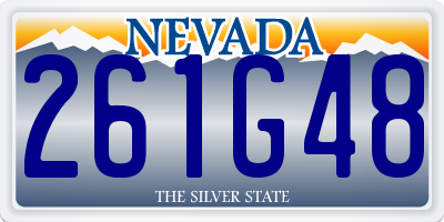 NV license plate 261G48