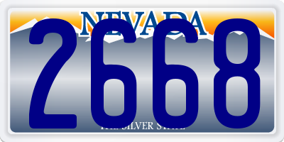 NV license plate 2668