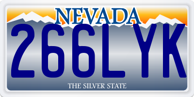 NV license plate 266LYK