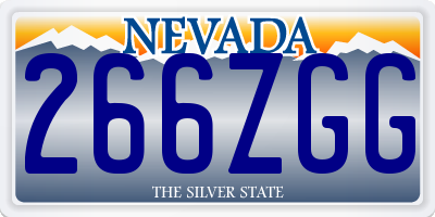 NV license plate 266ZGG