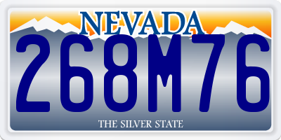 NV license plate 268M76