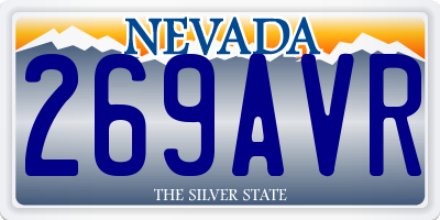 NV license plate 269AVR