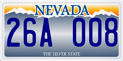 NV license plate 26A008