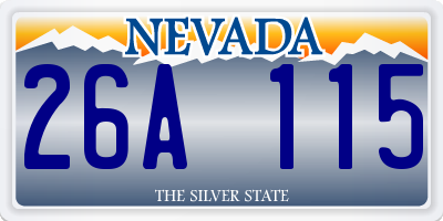 NV license plate 26A115