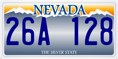 NV license plate 26A128