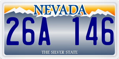 NV license plate 26A146