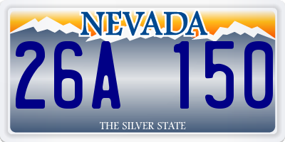 NV license plate 26A150