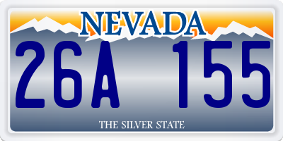 NV license plate 26A155