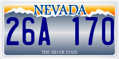 NV license plate 26A170