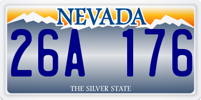 NV license plate 26A176