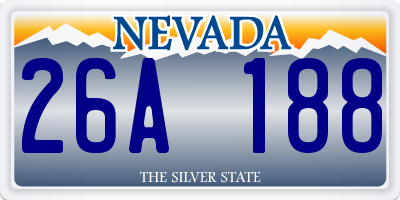 NV license plate 26A188