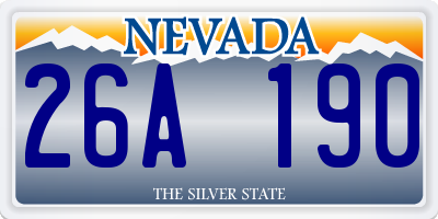NV license plate 26A190
