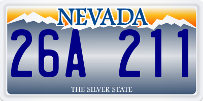 NV license plate 26A211