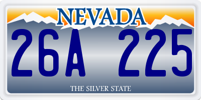 NV license plate 26A225
