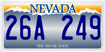 NV license plate 26A249
