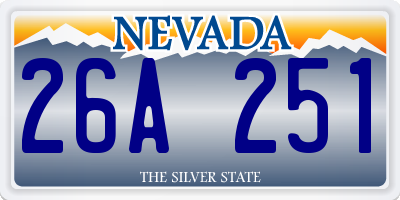 NV license plate 26A251