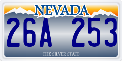 NV license plate 26A253
