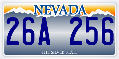 NV license plate 26A256