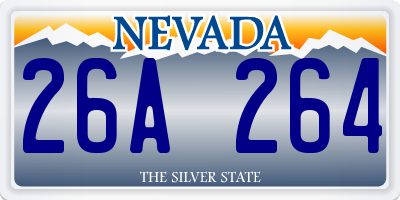 NV license plate 26A264
