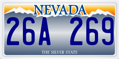 NV license plate 26A269
