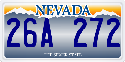 NV license plate 26A272