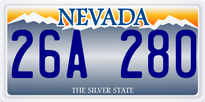 NV license plate 26A280