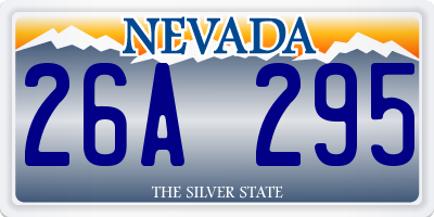 NV license plate 26A295