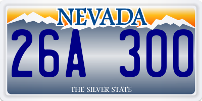 NV license plate 26A300