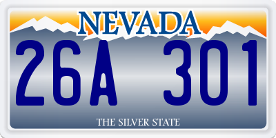 NV license plate 26A301
