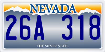 NV license plate 26A318