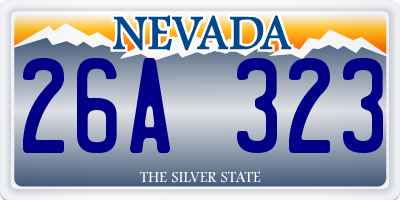 NV license plate 26A323