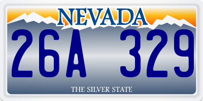 NV license plate 26A329