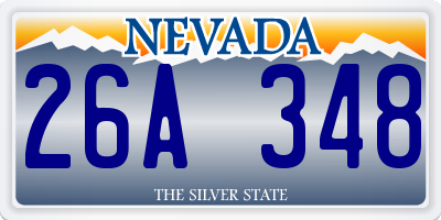 NV license plate 26A348