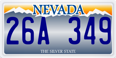 NV license plate 26A349