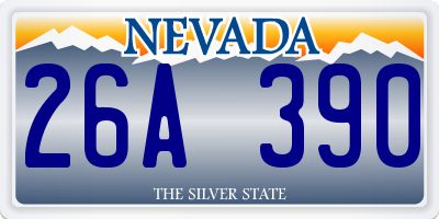 NV license plate 26A390