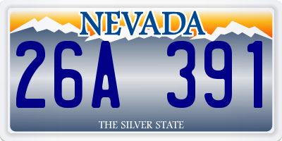 NV license plate 26A391