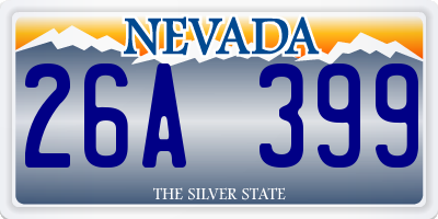 NV license plate 26A399