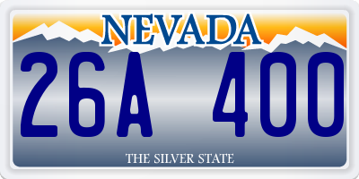 NV license plate 26A400