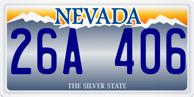 NV license plate 26A406