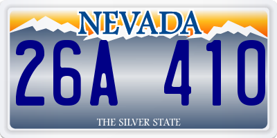 NV license plate 26A410