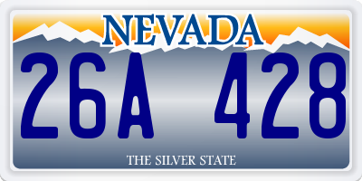 NV license plate 26A428