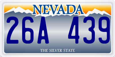 NV license plate 26A439