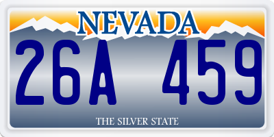 NV license plate 26A459