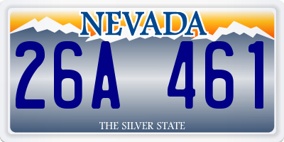 NV license plate 26A461