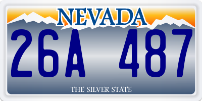 NV license plate 26A487