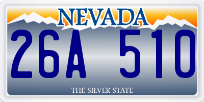 NV license plate 26A510