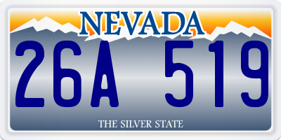 NV license plate 26A519
