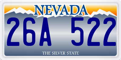 NV license plate 26A522